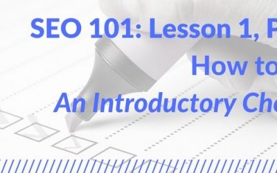 SEO Series:1-2—[Checklist] What’s involved in SEO?